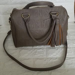 Steve Madden BLogo Satchel Smoke Taupe Color
